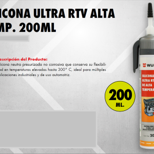 Silicona wurth Ultra RTV de Alta Temperatura 200ml